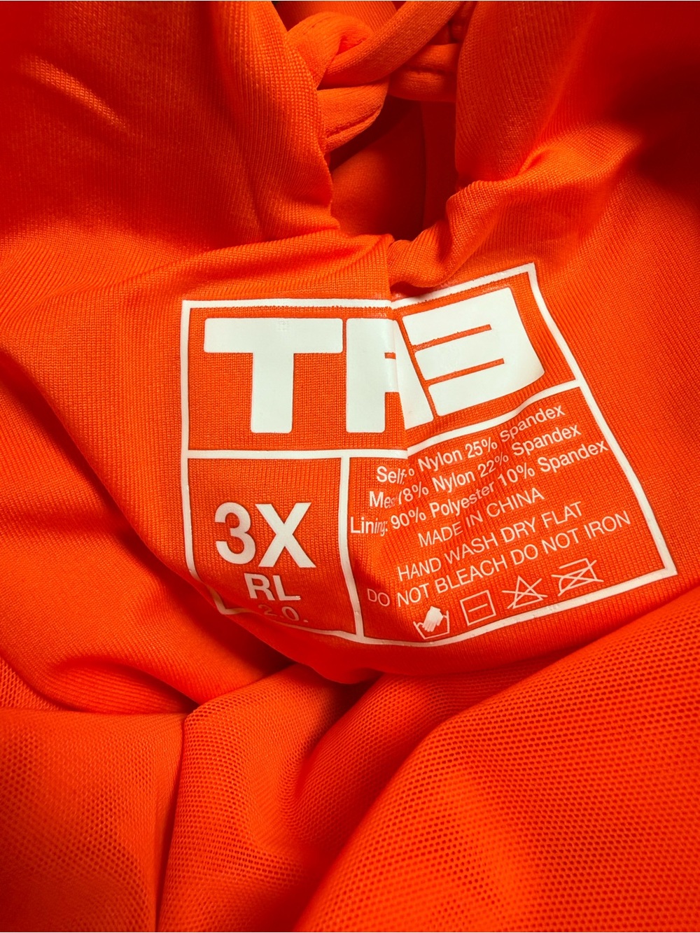 NWT TA3 V-Neck Plungey One-Piece Swimsuit in Bright Orange Size 3X long - Picture 8 of 10